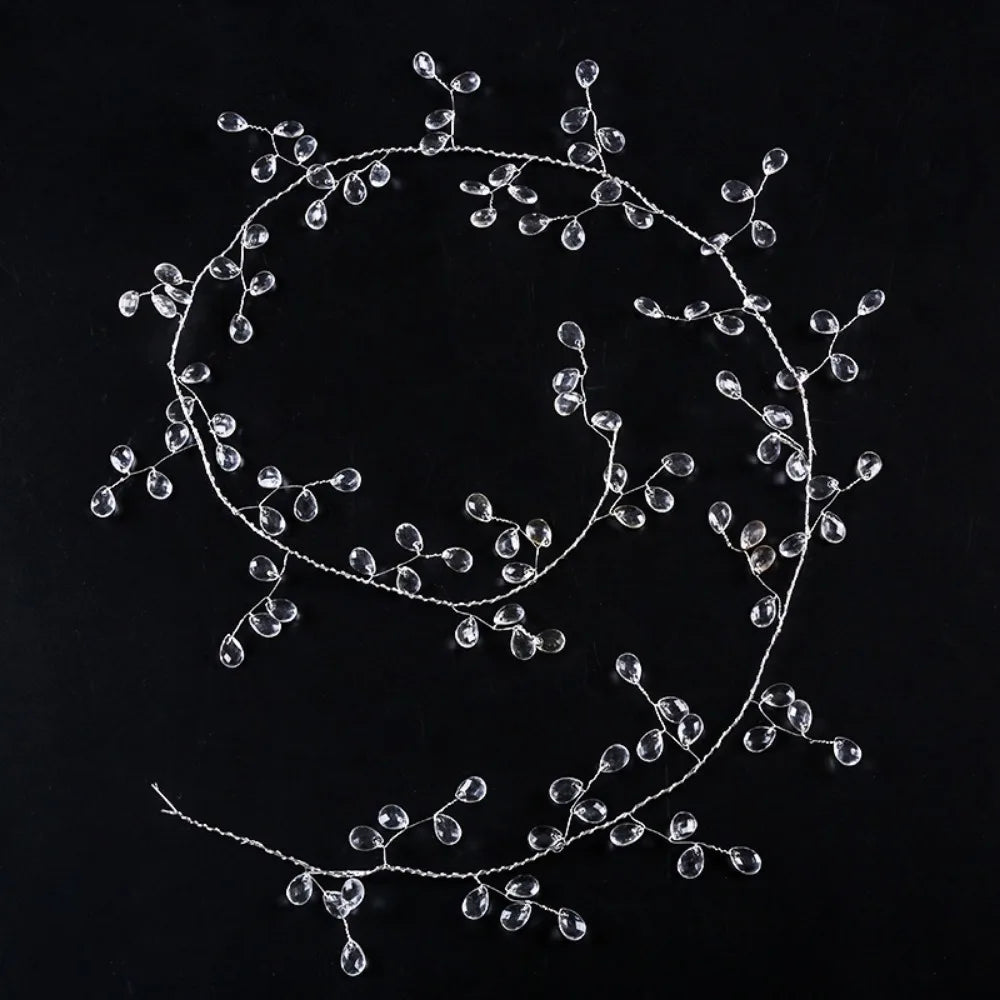 DIY Acrylic Crystal Beads Transparent String Branch Curtain Garland Droprain Diamond Beaded Stage Accessories Oasis Select 100cm