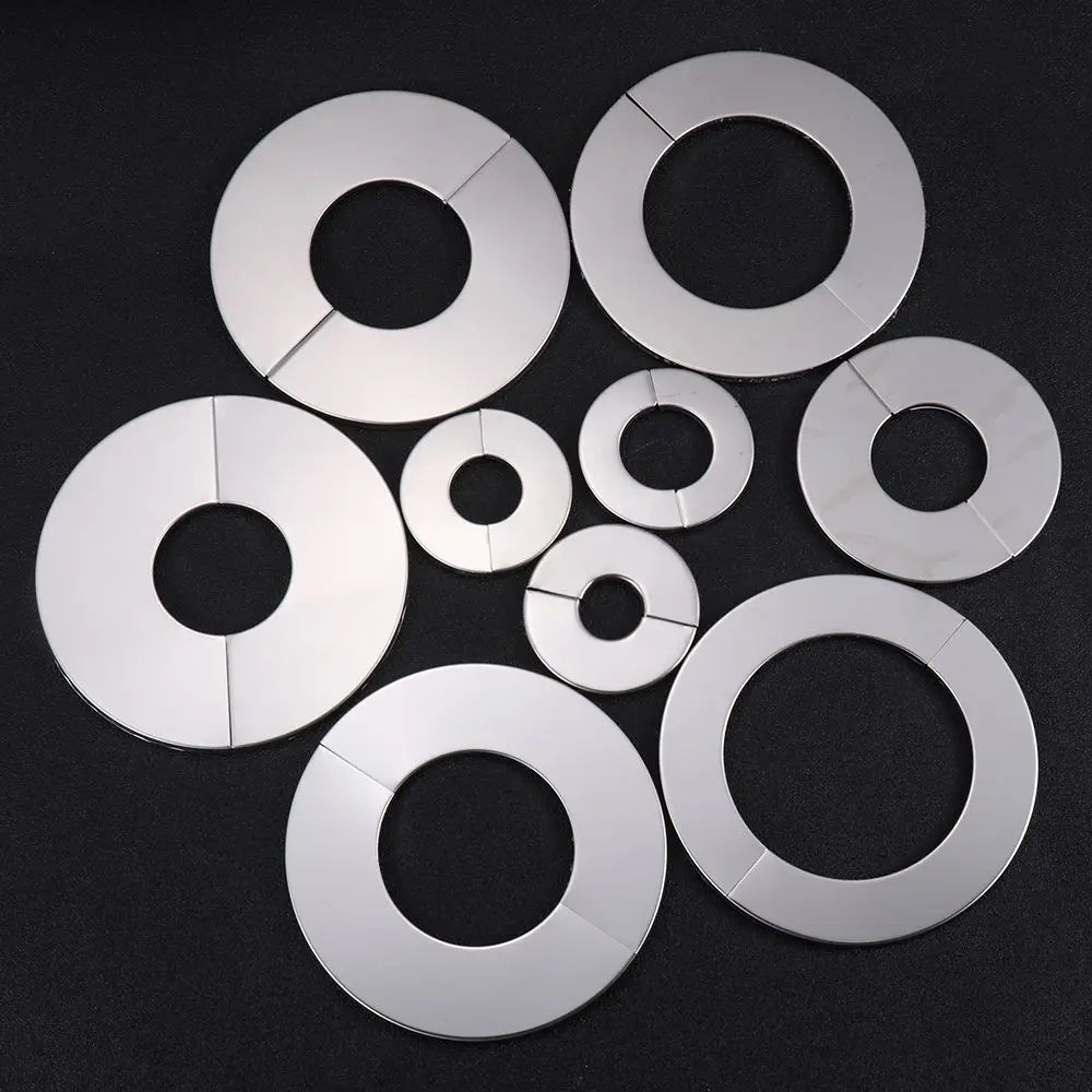 1Pcs Stainless Steel Water Pipe Wall Covers Self-Adhesive Shower Faucet Decorative Cover Chrome Finish Bathroom Accessories Oasis Select