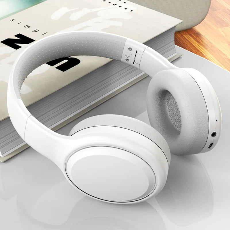 Bluetooth 5.3 Headphones 3.5mm Wired Headsets Over Ear Gaming Earphones Foldable Wireless Earphones with Mic TF/AUX Music Play Oasis Select GRAY