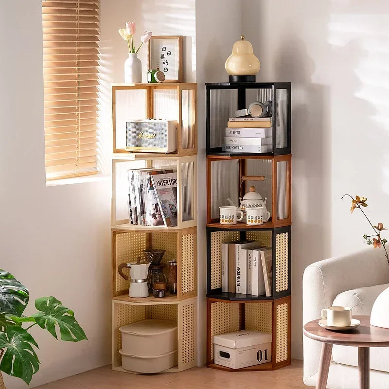 Multi-functional Combinable solid wood bookshelf storage cabinet bookshelf shelf simple locker children's picture book rack Oasis Select
