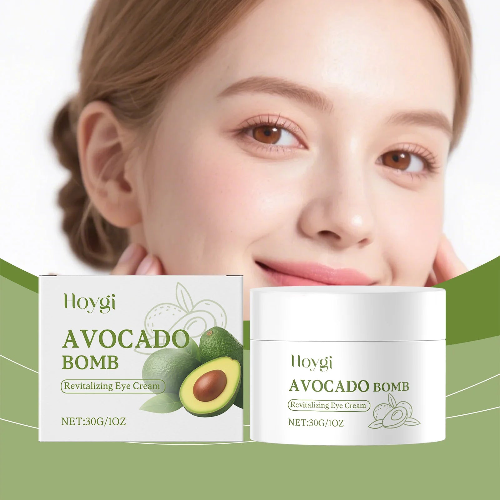 Avocado Eye Cream Fades Fine Lines & Wrinkles Firming Smoothing Eye Area Anti Puffiness Dark Circle Corrector for Youthful Eyes Oasis Select