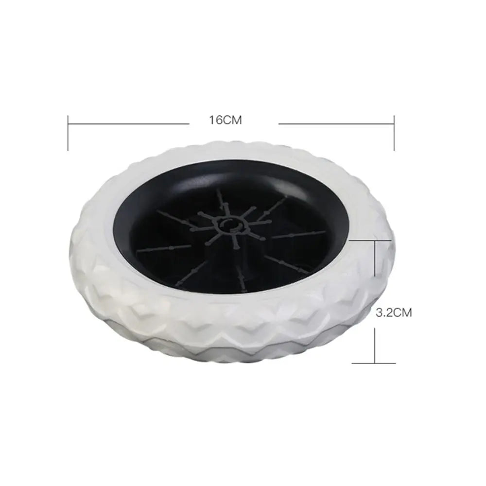 2Pcs EVA Shoppin Cart Wheels 6.3Inch Replacement Travelling Trolley Caster Anti Slip Flexible Tire Wheel Luggage Accessories Oasis Select