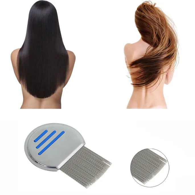 1pcs High Quality Terminator Lice Comb Nit Free Kids Hair Rid Headlice Stainless Steel Metal Teeth Remove Nit Brush Free Ship Oasis Select