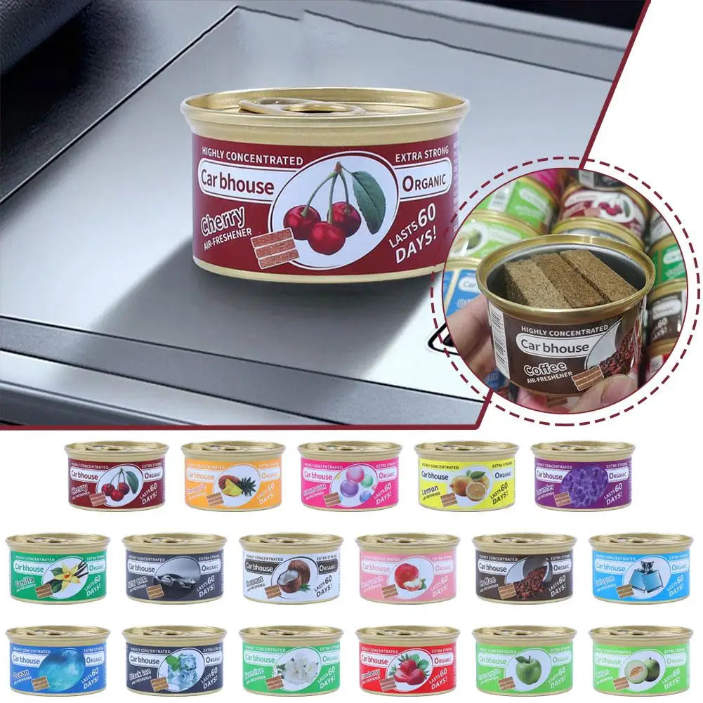 Car Flavoring Car Air Fresheners Perfume Canned Wood Blocks Coffee Flavor Long-Lasting Auto Aromatherapy Car Deodorant Supplies Oasis Select