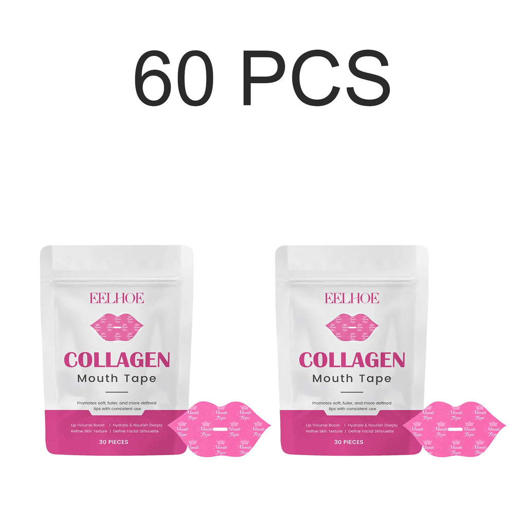 Mouth Tape Lip Care Sleeping Patch Hydrating Moisturizing Collagen Hyaluronic Acid Soft Breathable Lips Night Mask 30 Patches Oasis Select 60 PCS