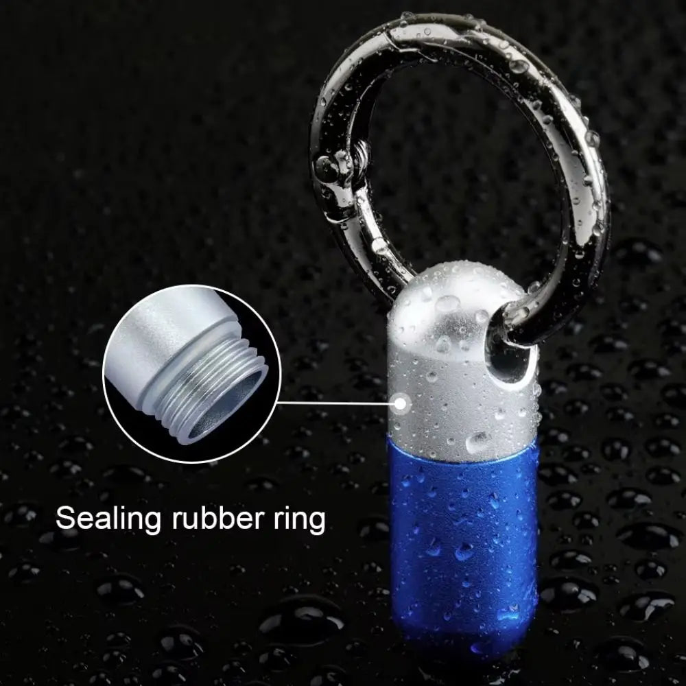Sealed Design Pure Titanium Pill Box Keyring Attachment Ultra-light Weight Portable Pill Organizer Waterproof Anti-Rust Oasis Select