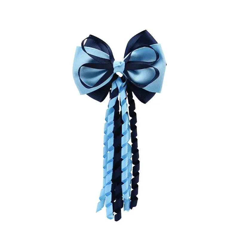 Festival Bow Hair Clips – Curly Ribbon Tassel Hairpins for Girls Hair Bow Clip Oasis Select A3