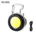 COB LED Keychain Flashlight | Type-C Rechargeable Mini Work Light