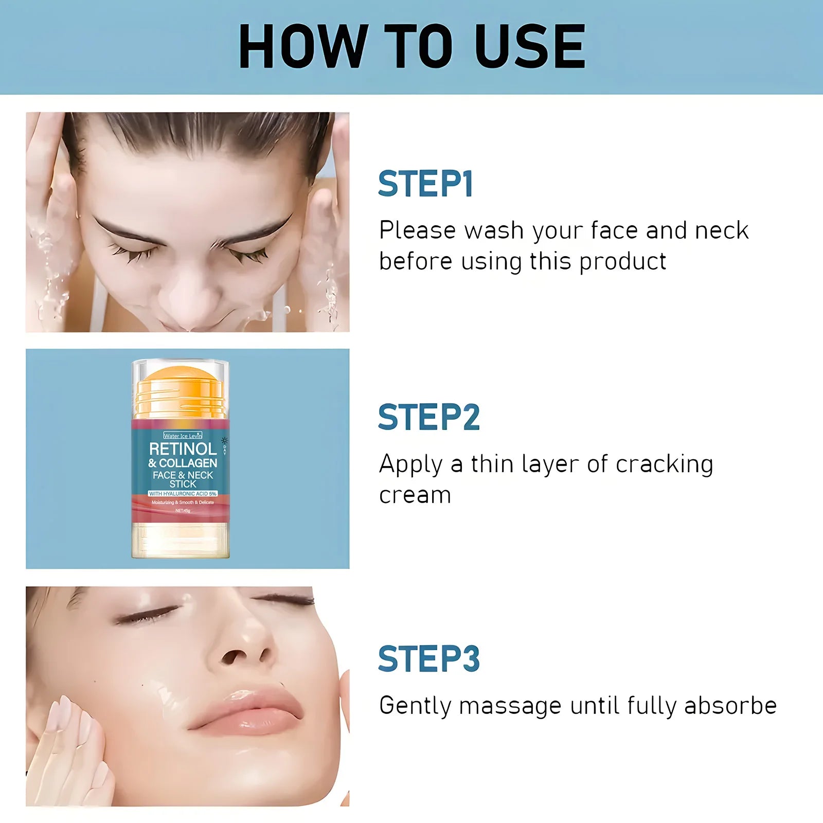 Retinol Face and Neck Treatment Bar with Firming Elasticity Improve Loose Skin Lotion Moisturizes and brightens skin Oasis Select