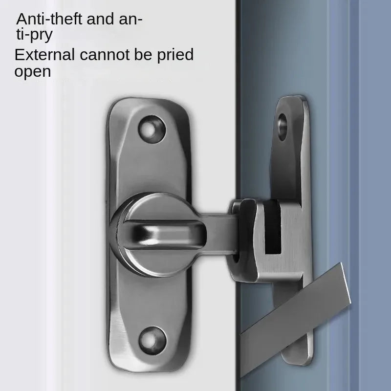 Non Perforated Door Buckle Bathroom Sliding Door Lock Buckle Furniture Buckle Pin Lock Aluminum Alloy Lock Buckle Oasis Select