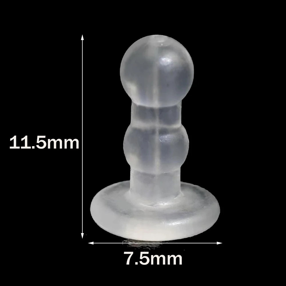 50pcs Comfort Impenetrable Soft Big-Long Earring Backs for Pierced Ears TPE Medical Grade Material Fit with All Types of Earring Oasis Select 11.5X7.5mm