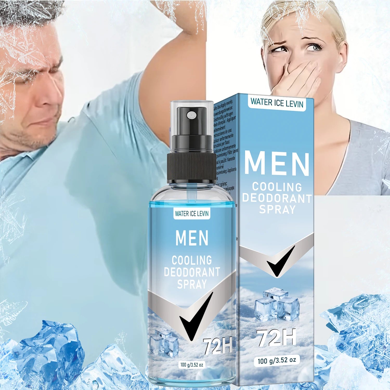 Men's Cooling Deodorant Spray with Niacinamide – 100ml Men's Deodorant Spray Oasis Select