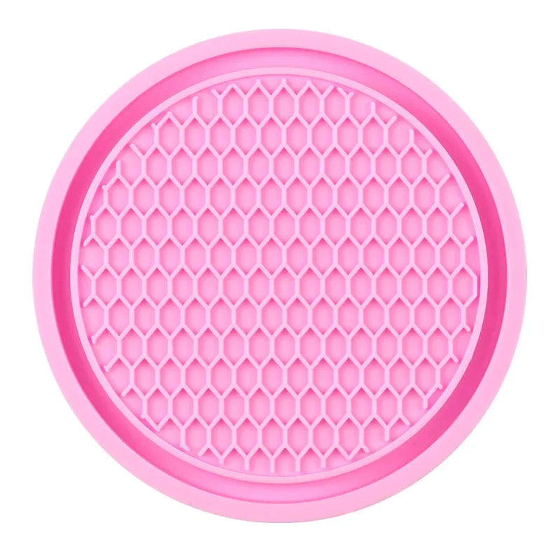 1/2 pcs/set black car auto cup holder anti slip insert coasters pads interior accessories universal fits perfectly for most cups Oasis Select 1PCS pink