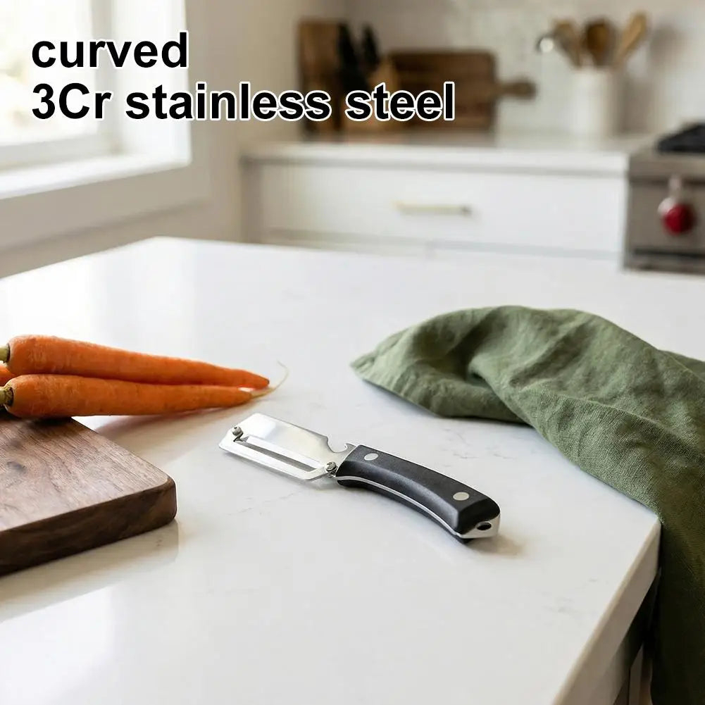 Stainless Steel Vegetable & Fruit Peeler – Wooden Handle