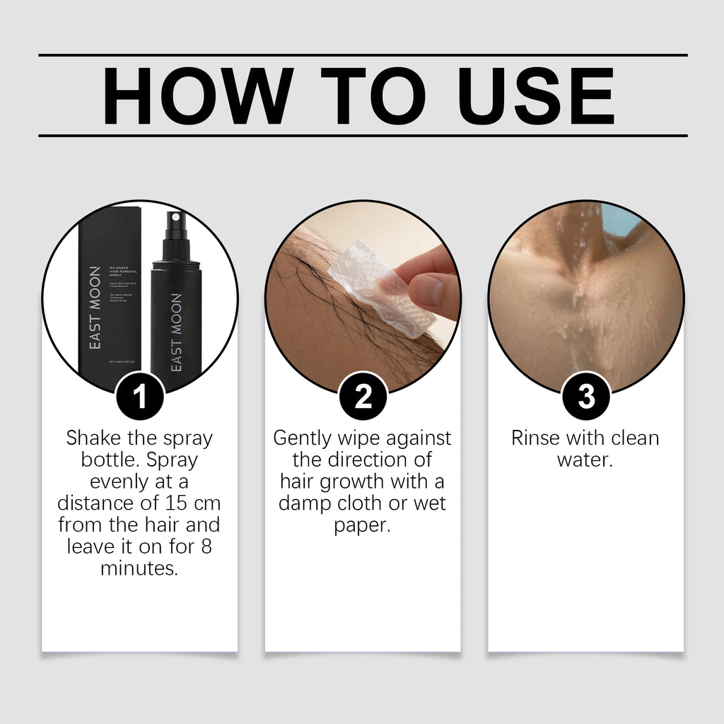 East Moon Argan Oil Hair Removal Spray – Painless Growth Inhibitor Hair Removal Spray Oasis Select