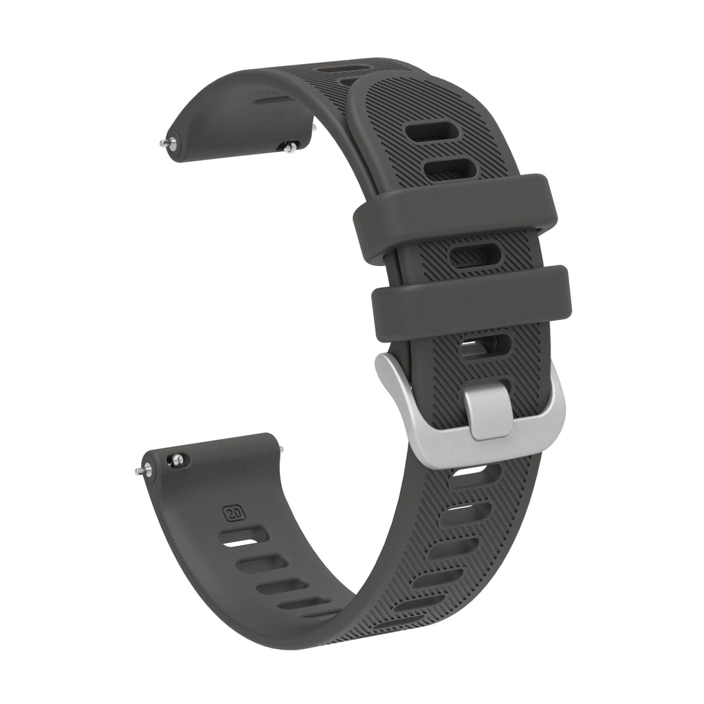 20mm Silicone Watch Band – Garmin, Samsung, Polar & Amazfit Silicone Watch Strap Oasis Select GRAY 20mm