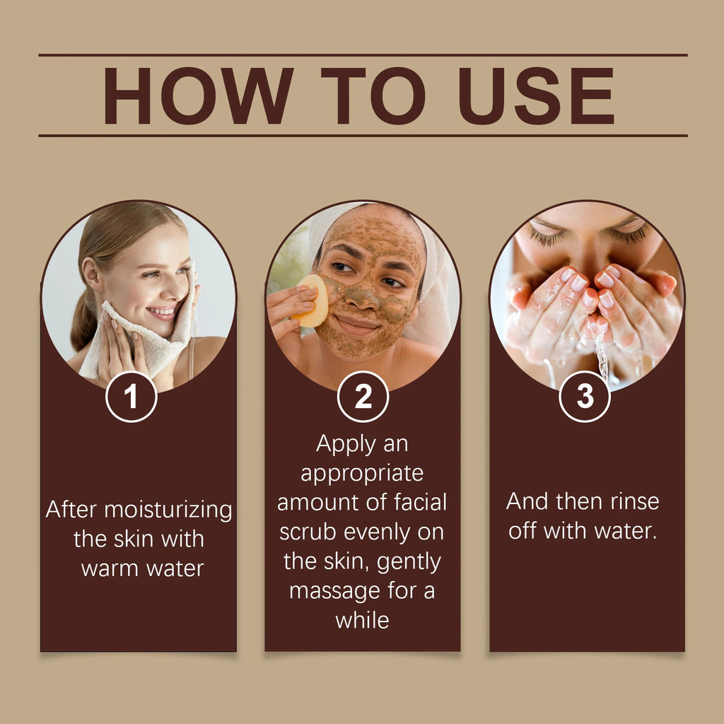 Honey Brown Sugar Scrub Cream Exfoliate Remove Facial Oil Shrink Pores Smooth Moisturize Skin Softening Keratin Cleansing Scrub Oasis Select