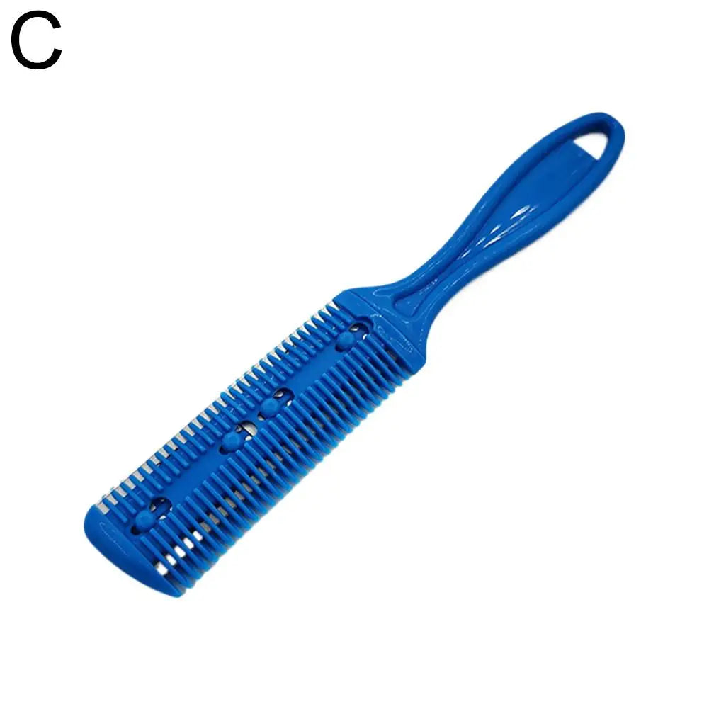 Barber Hair Cutting Comb with Razor Blades Thinning Hair Trimmer Styling Tool Haircut Brush Shaving Comb for Professional Haircu Oasis Select C