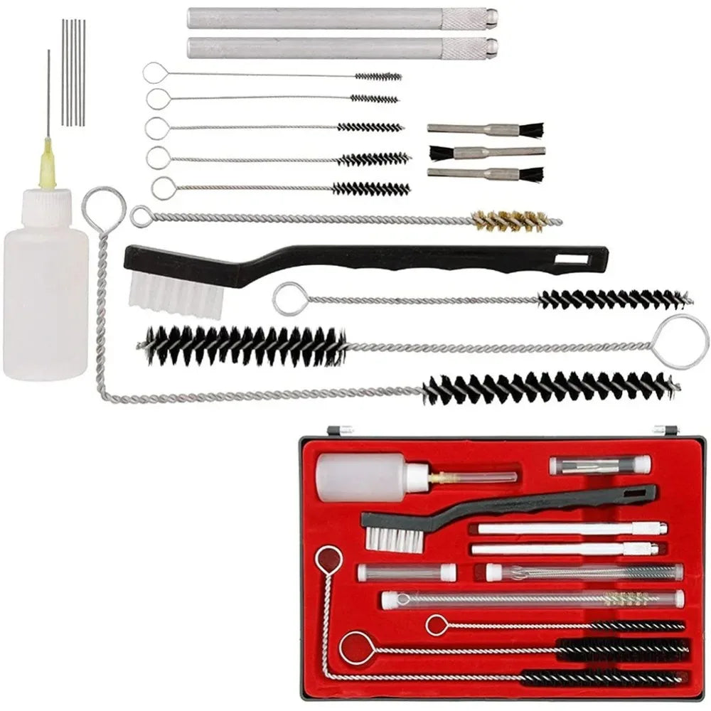 Airbrush Spray Nozzle Cleaning Brush Kit | 17/23Pc + Storage Case Airbrush Cleaning Kit Oasis Select 23PCS