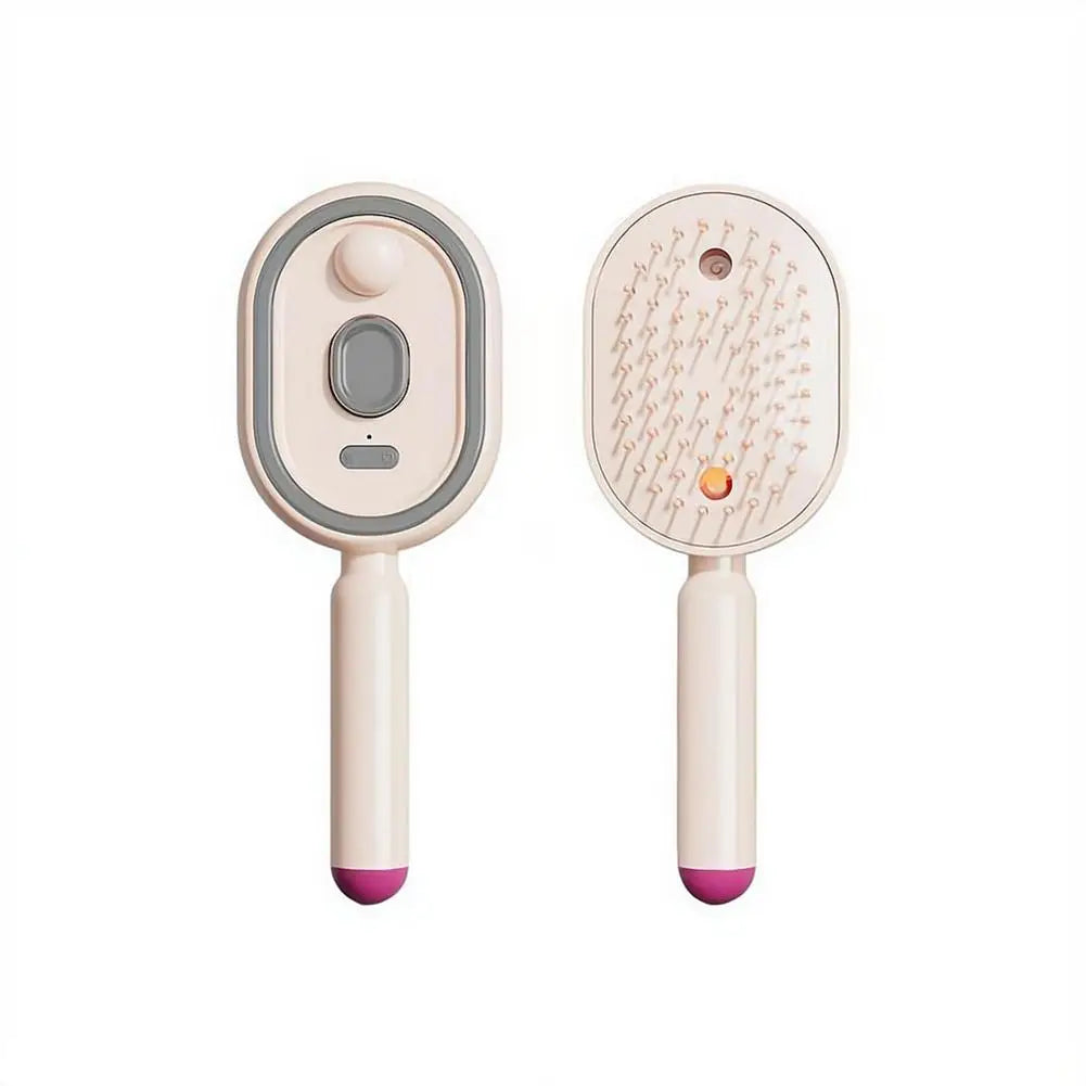 Electric Spray Massage Comb Exquisite Gift Pack Rechargeable Mist Sprayer Soft Cushion Teeth Suppresses Static Hair Build Up Oasis Select Pink Comb