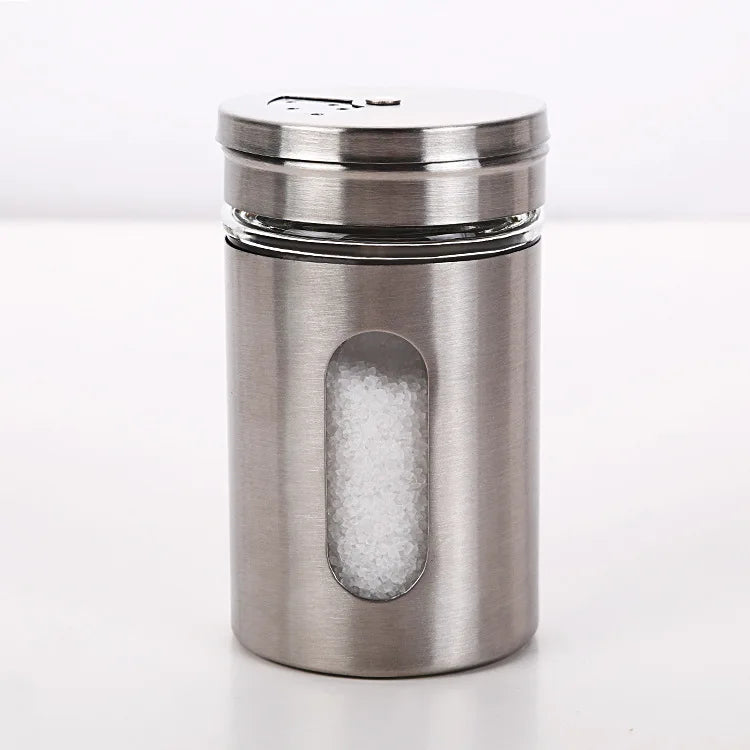 Seasoning Bottle Stainless Steel Rotating Spice Storage Box Condiment Jar BBQ Cooking Herbs Pepper Toothpick Holder Salt Shaker Oasis Select Condiment-bottle