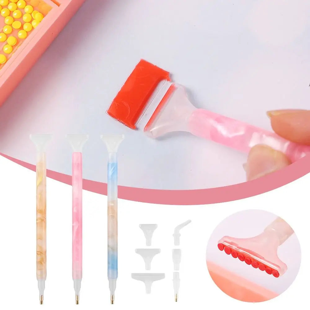 5D Diamond Painting Pen with 6 Tips | DIY Craft Point Drill Pen