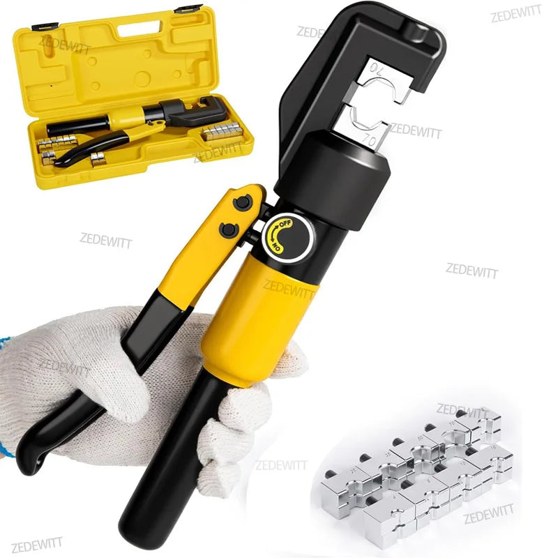 Hydraulic Crimping Pliers Durable 4-70mm² 10T Pressure Home Hydraulic Tools Hydraulic Pliers DIY Cable Terminal Crimping Pliers Oasis Select