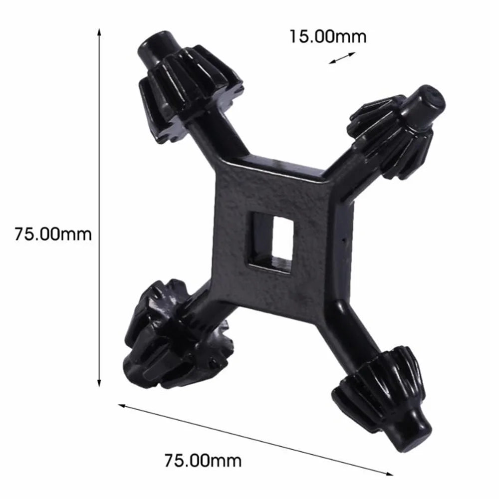 1Pcs 4 In 1 Multi-function Universal Chuck Key Drill Drilling Holder Spanner Ratchet Socket Ring Combination Grip Star Wrench Oasis Select Default Title