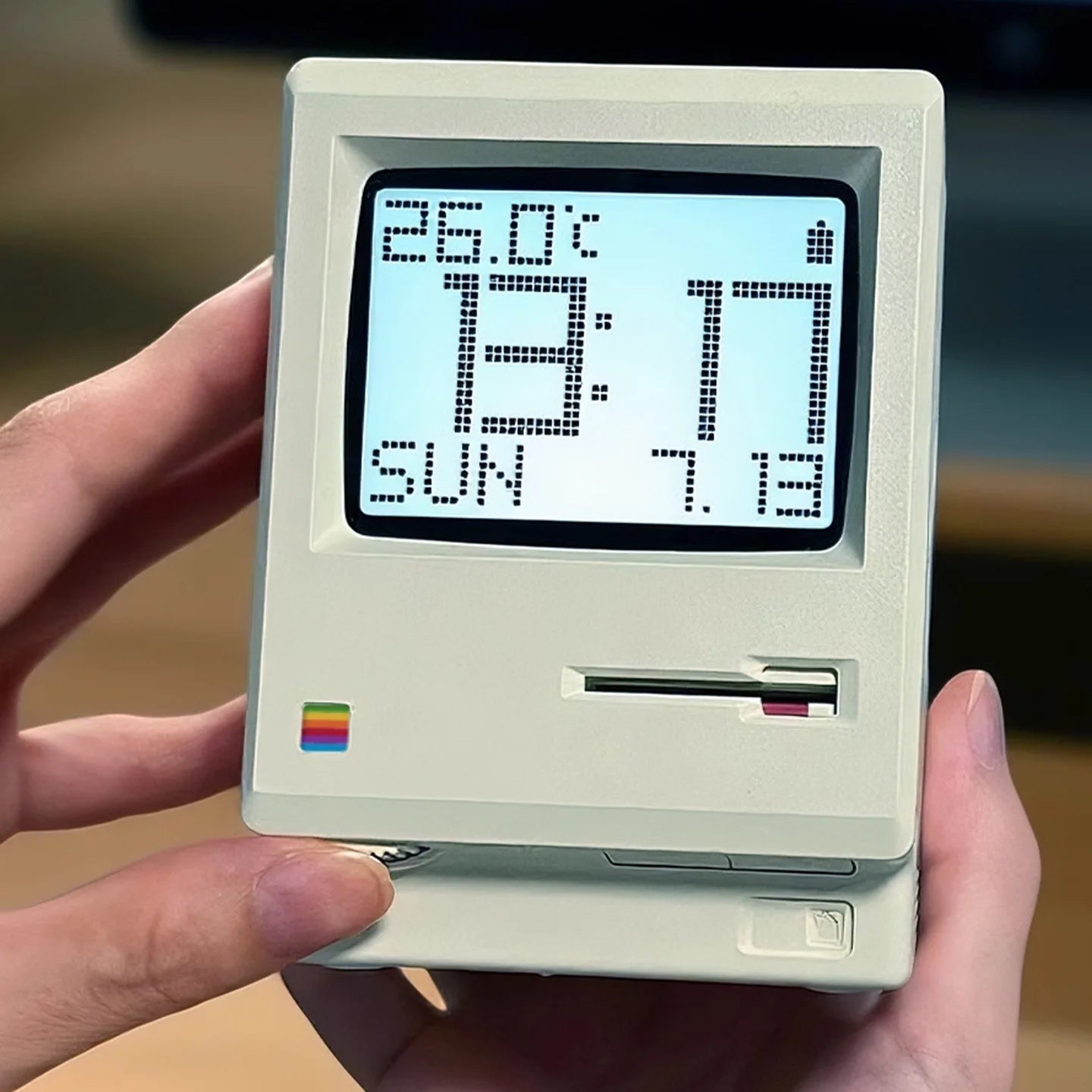 Maclock Retro 1984 Desktop Alarm Clock – 3 Modes, LED Display