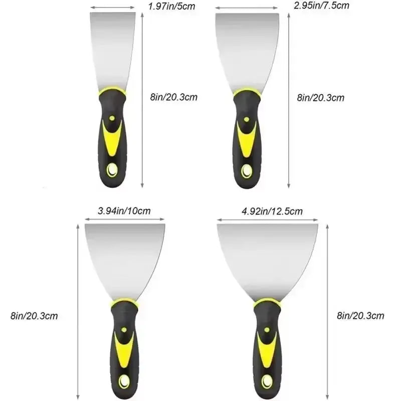 1pc 15 In 1 Multi Use Putty Knife Stainless Steel Paint Scraper Removal Construction Tool For Wallpaper Can Opener Home DIY Oasis Select
