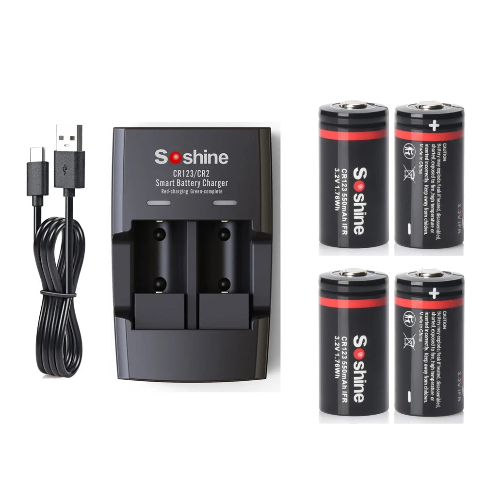 Soshine 3.2V LiFePO4 Rechargeable Batteries – All Sizes