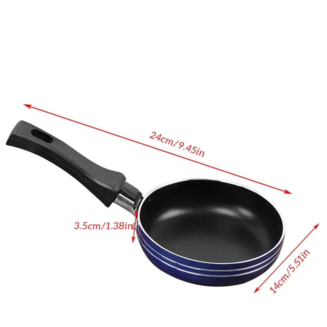 12cm/14cm/16cm Mini Frying Pan Non-Stick Steel Frypan Pot Saucepan Random Color For Cookware Kitchen Cookware Oasis Select