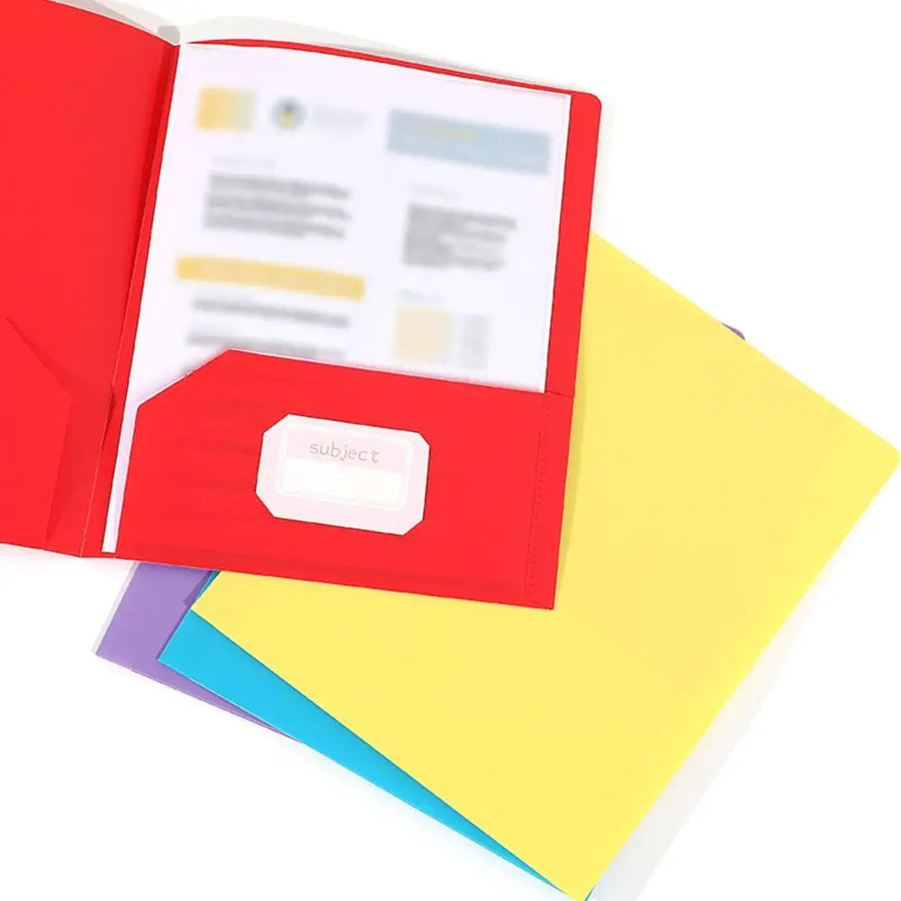 Plastic File Folder 2 Pockets & Business Card Slot – A4 Organizer