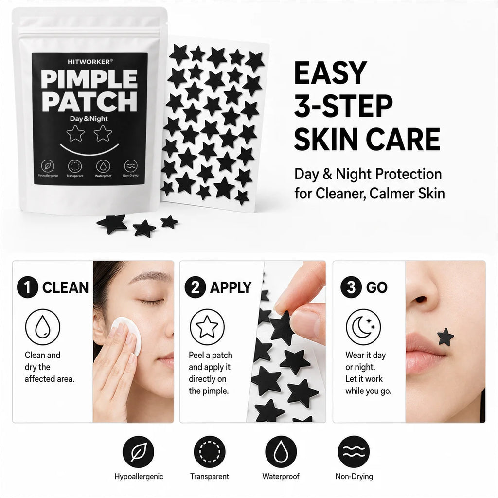 800/400/200pcs/box star shaped - containing tea tree oil acne patch, alcohol free, non irritating absorption of acne secretions Oasis Select