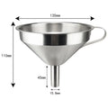 Funnel Kitchen 304 Stainless Steel Funnel Oil Liquid Funnel with Strainer Small Metal Food Oil Filter for Bottle Kitchen Gadgets Oasis Select Silver-1pc