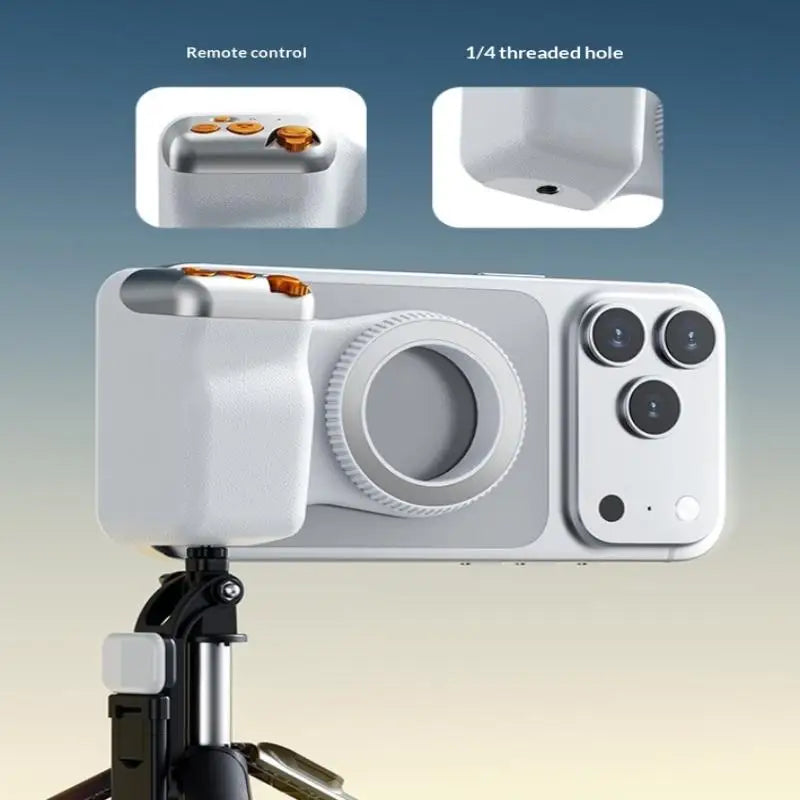 Magnetic Camera Grip With Remote Shutter Fill Light Remote Control Handle Universal For Phones Oasis Select