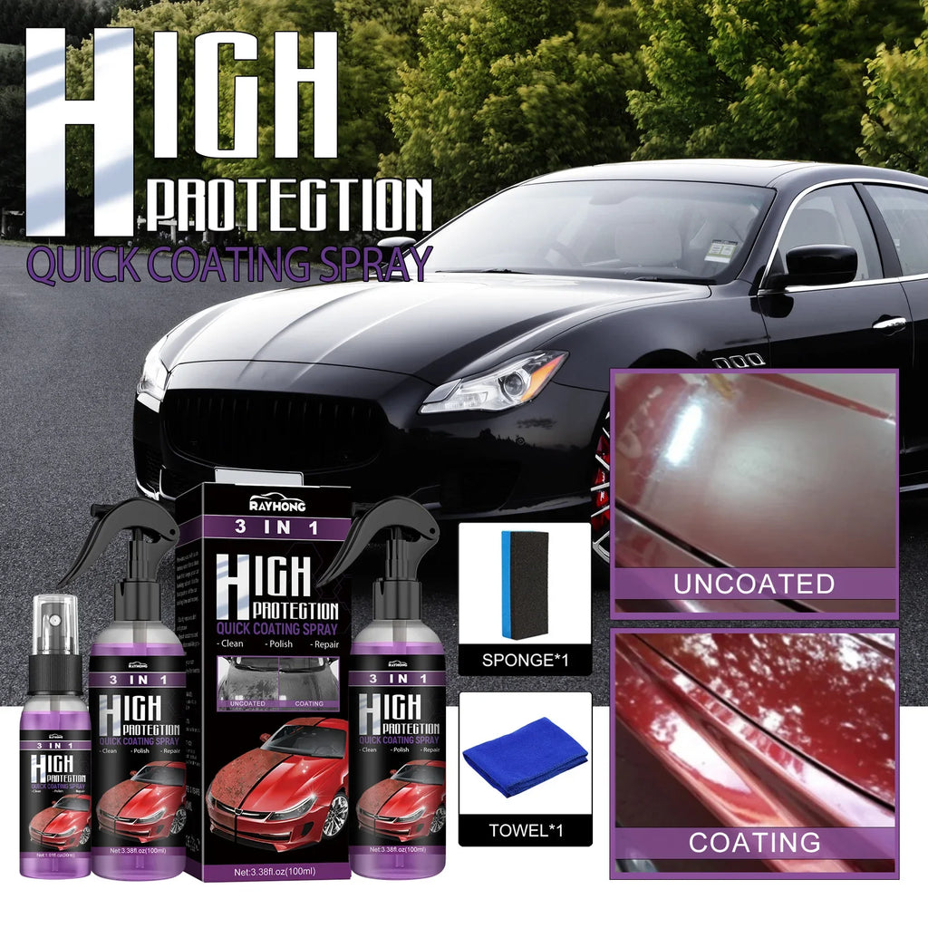 30ml/100ml Car Ceramic Coating Spray 3 in 1 Auto Nano Ceramic Coating Polishing Spraying Wax Car Paint Scratch Repair Remover Oasis Select