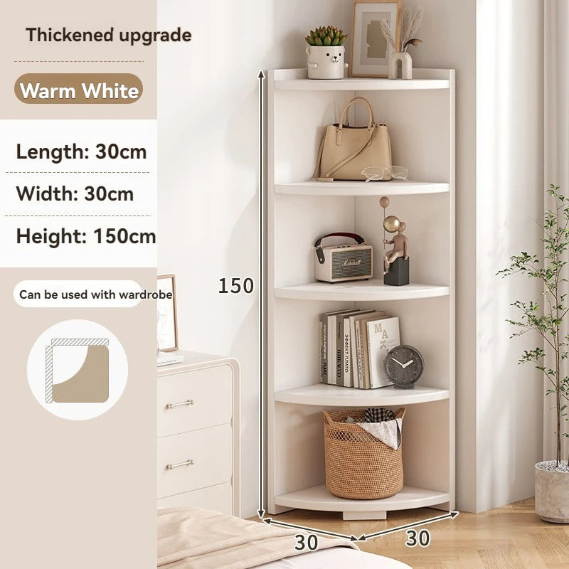 Corner storage cabinet for home use, simple foyer, coat rack, corner wall display cabinet, floor standing bookshelf, bedroom sid Oasis Select five layers-30-150