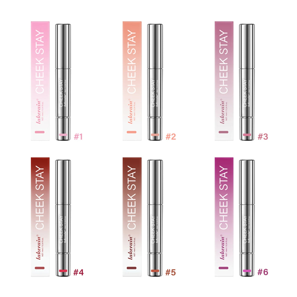 Lakerain 6-Shade Matte Liquid Blush – All-Day Cheek Stain Liquid Blush Oasis Select