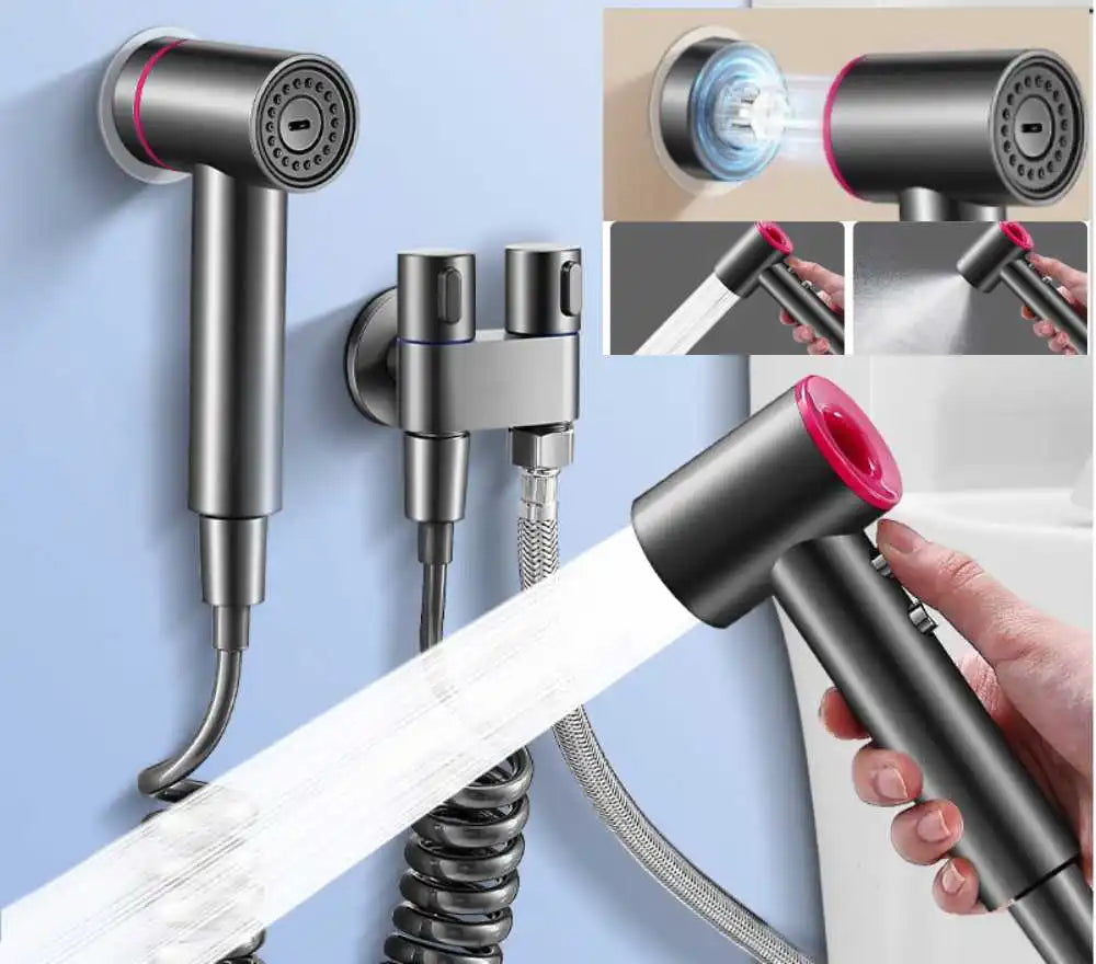 Bidet toilet sprayer set spray water bathroom handheld bidet sprayer toilet shower double outlet angle valve toilet accessories Oasis Select
