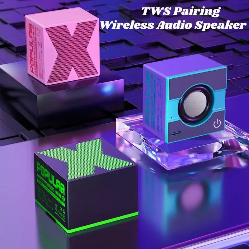 Mini Bluetooth Speaker Wireless Loudspeaker Crack LED SD Card USB Subwoofer Portable MP3 Music Sound Column for PC Mobile Phone Oasis Select