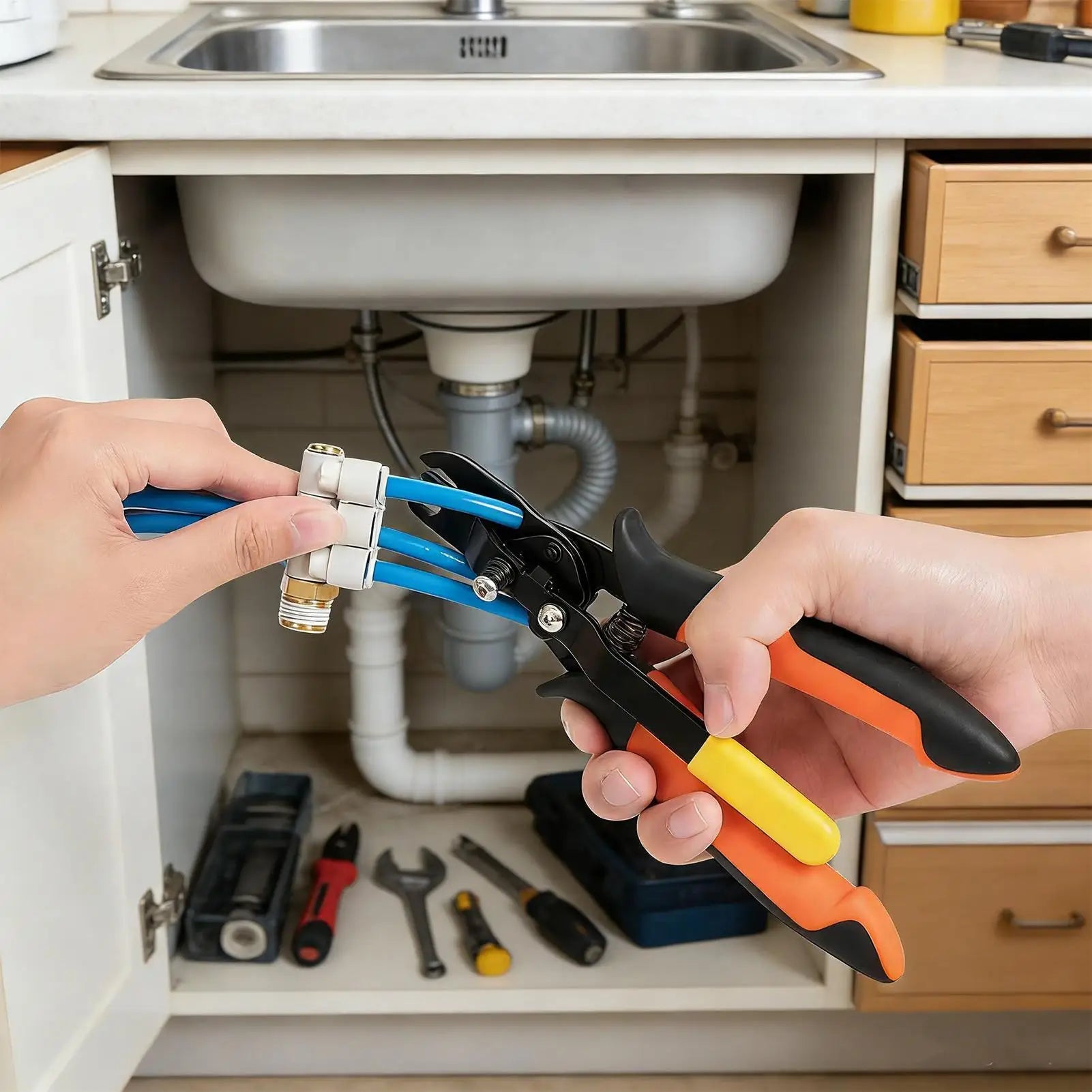 Air Line Pliers Universal Carbon Steel Quick Removal Push To Connect Disconnect Tool Air Hose Fittings for Mechanics Tools Oasis Select