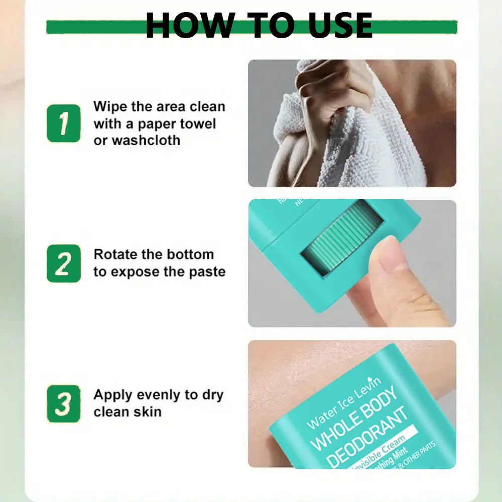 Whole Body Invisible Deodorant Cream Stick – Anti-Sweat Unisex Deodorant Cream Stick Oasis Select