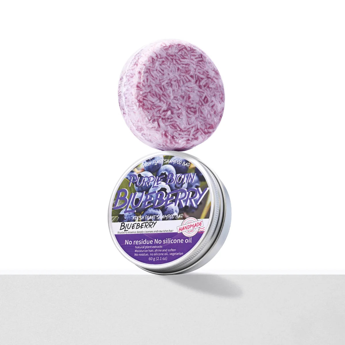 Blueberry Herbal Solid Shampoo Bar – Organic Handmade 60g