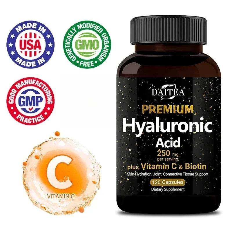 Hyaluronic Acid 250mg + Biotin & Vitamin C – 3-in-1 Capsules Hyaluronic Acid Supplement Oasis Select