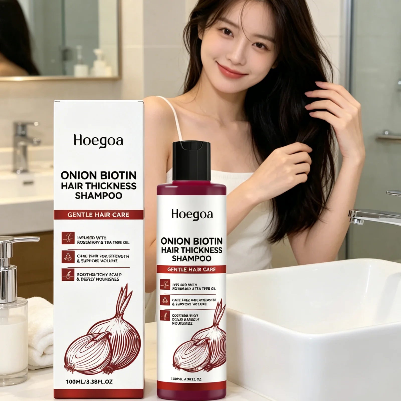 Hoegoa Onion Biotin Shampoo – Scalp Soothing & Nourishing Biotin Hair Shampoo Oasis Select