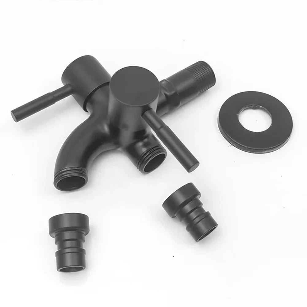 Dual Outlet Faucet – 1 Inlet 2 Outlets, Bidet & Washing Machine