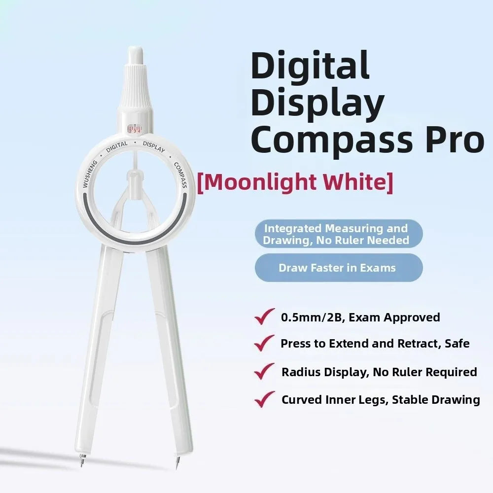 Digital Display Press Compass Ruler Primary School Exam Specific Junior High School Compass Drawing Tool Oasis Select