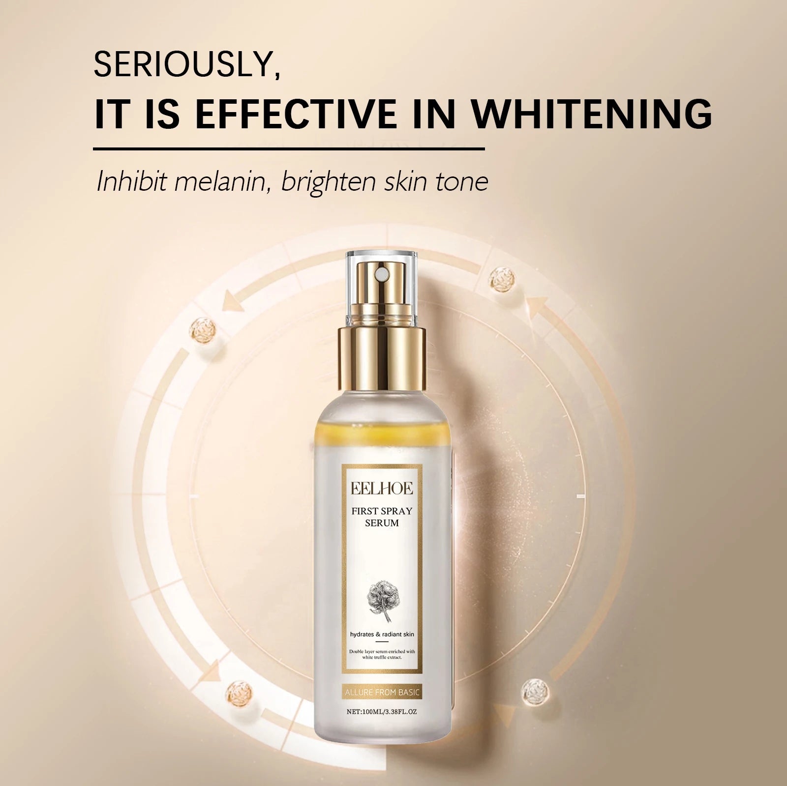 Facial Serum White Truffle Moisturizing Spray Melanin Correcting Glow Serum Fade Dark Spot Shrink Pores Brightening Skin Care Oasis Select