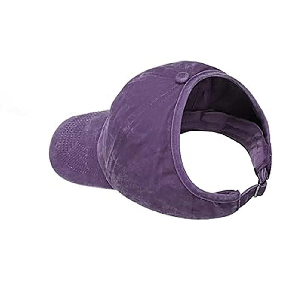 Adult empty top baseball cap, quick drying outdoor sports cap, lightweight casual cap, ponytail sun hat, breathable cap Oasis Select PURPLE Adjustable >8Y